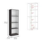 Kenyon Tall 4-Shelf wide and Cabinet Bookcase Set of 2