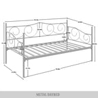 CraftPorch Contemporary Twin Size Metal Daybed