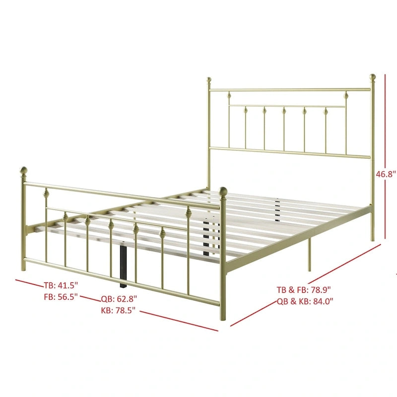 Melia Metal Platform Bed