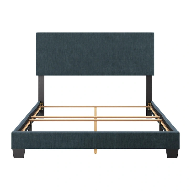 Nova Upholstered Modern Queen Bed, Box Spring Required