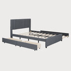 Queen Size Bed with Twin XL Size Trundle