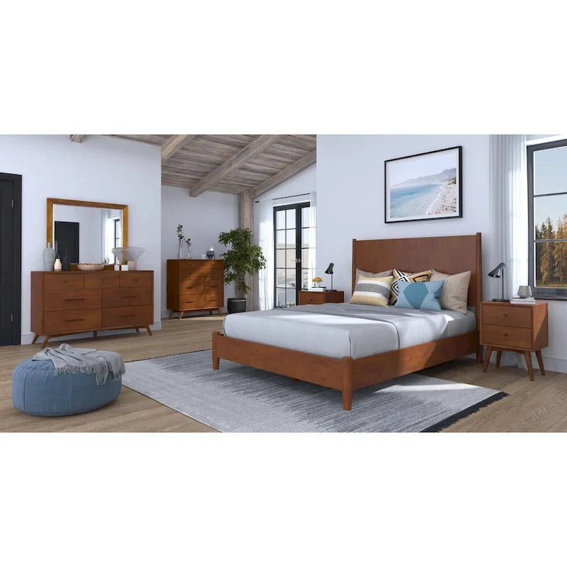 Carson Carrington Grenivik Mid Century Modern Panel Bed