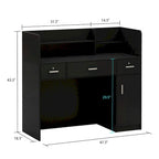 47.2 Reception Desk Counter Lockable Storage Reception Table Working