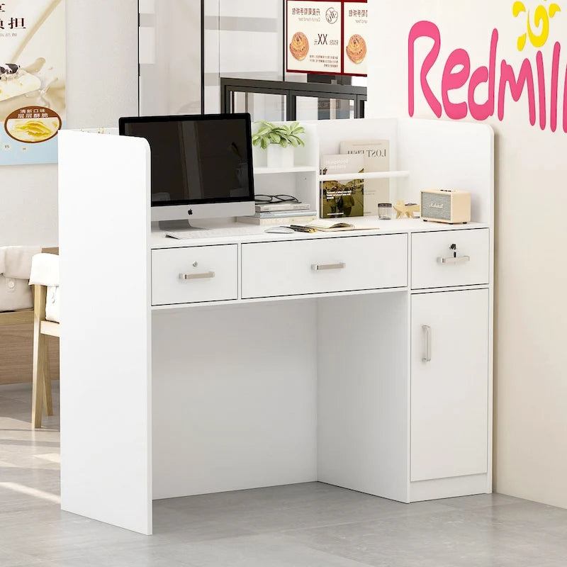 47.2 Reception Desk Counter Lockable Storage Reception Table Working