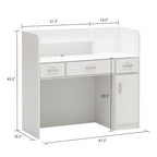 47.2 Reception Desk Counter Lockable Storage Reception Table Working