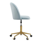 Aubrie Velvet Curved Swivel Desk Chair