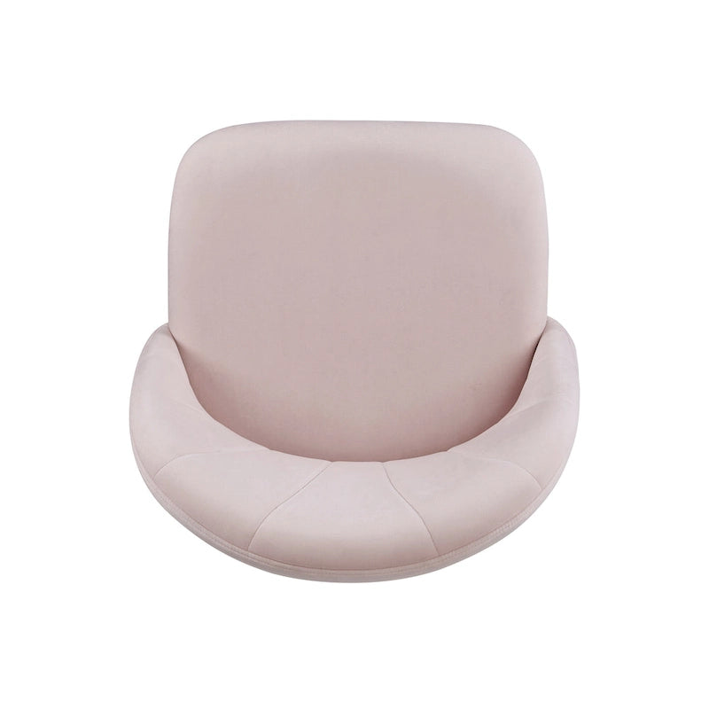 Aubrie Velvet Curved Swivel Desk Chair