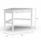 SEI Furniture Crescent White Birch Corner Desk