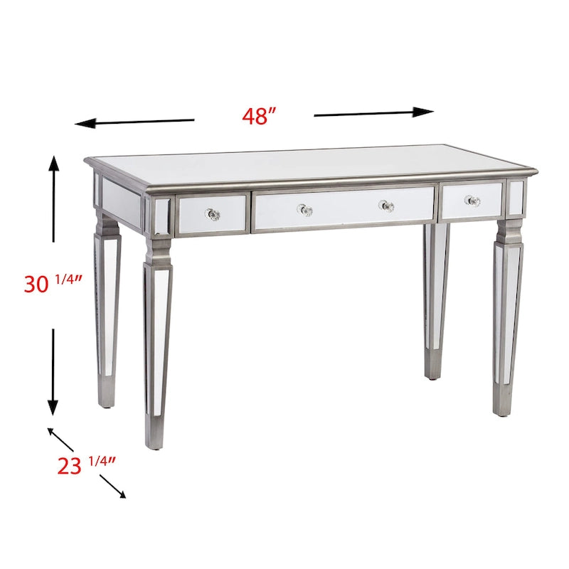 SEI Furniture Wheaton Glam Mirror Writing Desk