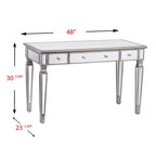 SEI Furniture Wheaton Glam Mirror Writing Desk
