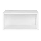 Noble Connect Half Size Stackable Storage Cube- White Wood Grain
