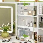 39.4 Wide Makeup Vanity Set with Stool and Touching Light Mirror - 39.4 W