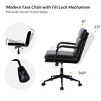 Joseph Modern Task Faux Leather Chair with Tilt Lock and Center Tilt by HULALA HOME