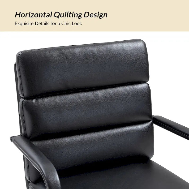 Joseph Modern Task Faux Leather Chair with Tilt Lock and Center Tilt by HULALA HOME