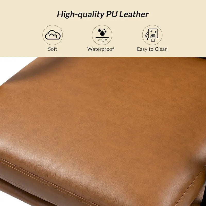 Joseph Modern Task Faux Leather Chair with Tilt Lock and Center Tilt by HULALA HOME