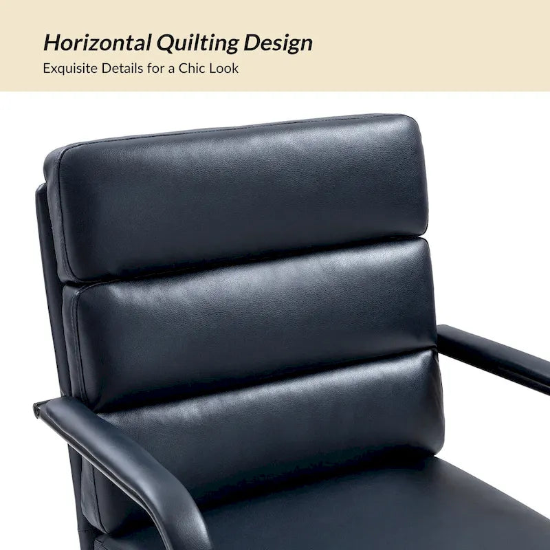 Joseph Modern Task Faux Leather Chair with Tilt Lock and Center Tilt by HULALA HOME