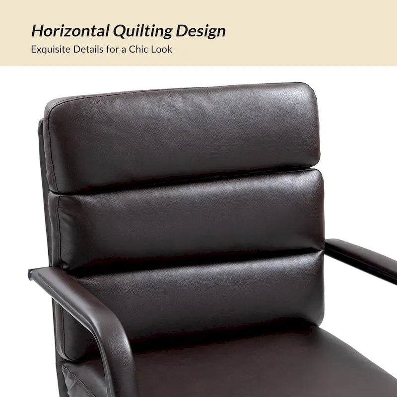Joseph Modern Task Faux Leather Chair with Tilt Lock and Center Tilt by HULALA HOME
