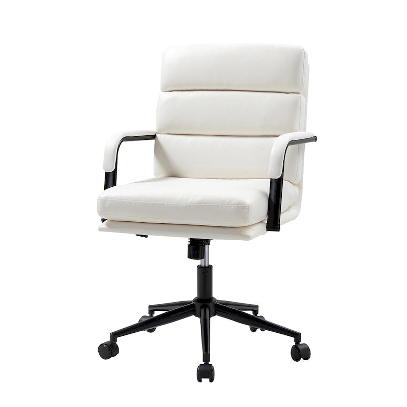 Joseph Modern Task Faux Leather Chair with Tilt Lock and Center Tilt by HULALA HOME