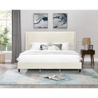 Roundhill Furniture Rozitta Upholstered Wingback Platform Bed