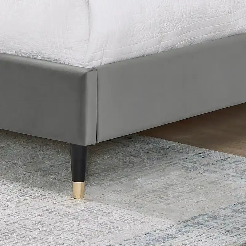 Roundhill Furniture Rozitta Upholstered Wingback Platform Bed