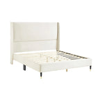 Roundhill Furniture Rozitta Upholstered Wingback Platform Bed