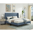 Roundhill Furniture Rozitta Upholstered Wingback Platform Bed