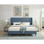 Roundhill Furniture Rozitta Upholstered Wingback Platform Bed