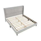 Roundhill Furniture Rozitta Upholstered Wingback Platform Bed