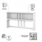 Bush Furniture Salinas 60W Hutch- Hutch Only - 60.00L x 10.51W x 32.99H