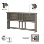 Bush Furniture Salinas 60W Hutch- Hutch Only - 60.00L x 10.51W x 32.99H