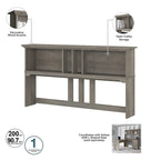 Bush Furniture Salinas 60W Hutch- Hutch Only - 60.00L x 10.51W x 32.99H