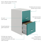 Space Solutions 18in. 2 Drawer Metal File Cabinet, Alpine White