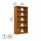 Universal Tall 5 Shelf Bookcase Storage by Bush Furniture