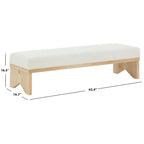 SAFAVIEH Couture Boris Mid-Century Modern Bench - 62.4 In. W x 19.7 In. D x 16.5 In. H - 62Wx20Dx17H