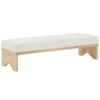 SAFAVIEH Couture Boris Mid-Century Modern Bench - 62.4 In. W x 19.7 In. D x 16.5 In. H - 62Wx20Dx17H