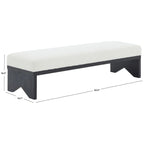 SAFAVIEH Couture Boris Mid-Century Modern Bench - 62.4 In. W x 19.7 In. D x 16.5 In. H - 62Wx20Dx17H