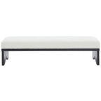 SAFAVIEH Couture Boris Mid-Century Modern Bench - 62.4 In. W x 19.7 In. D x 16.5 In. H - 62Wx20Dx17H