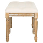 SAFAVIEH Lynnette French Brasserie Tufted Wood Bench - 47.3 x 17.5 x 19 - 47Wx18Dx19H