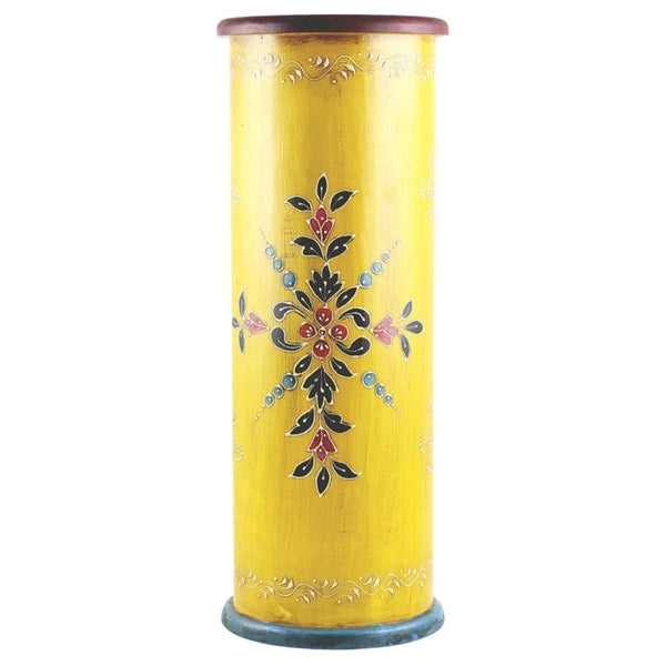 Handmade Wooden Umbrella Stand (India) - 22 x7 x7