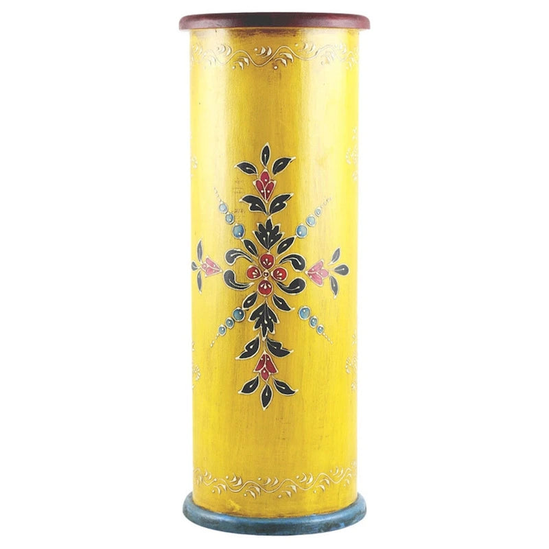 Handmade Wooden Umbrella Stand (India) - 22 x7 x7