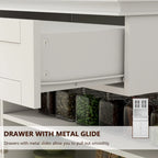 Long Standing Kitchen Cabinet with Large Open Space for Microwave - 30 W x 69.3 H