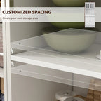 Long Standing Kitchen Cabinet with Large Open Space for Microwave - 30 W x 69.3 H
