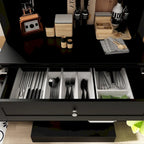 Long Standing Kitchen Cabinet with Large Open Space for Microwave - 30 W x 69.3 H