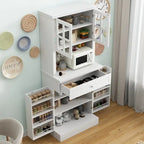 Long Standing Kitchen Cabinet with Large Open Space for Microwave - 30 W x 69.3 H