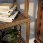 NewRidge Solid Wood Dunnsville 4-Tier Stepback Shelf, Bookcase