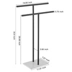 Countertop Double-T Towel Holder with Marble Base