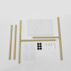 Countertop Double-T Towel Holder with Marble Base