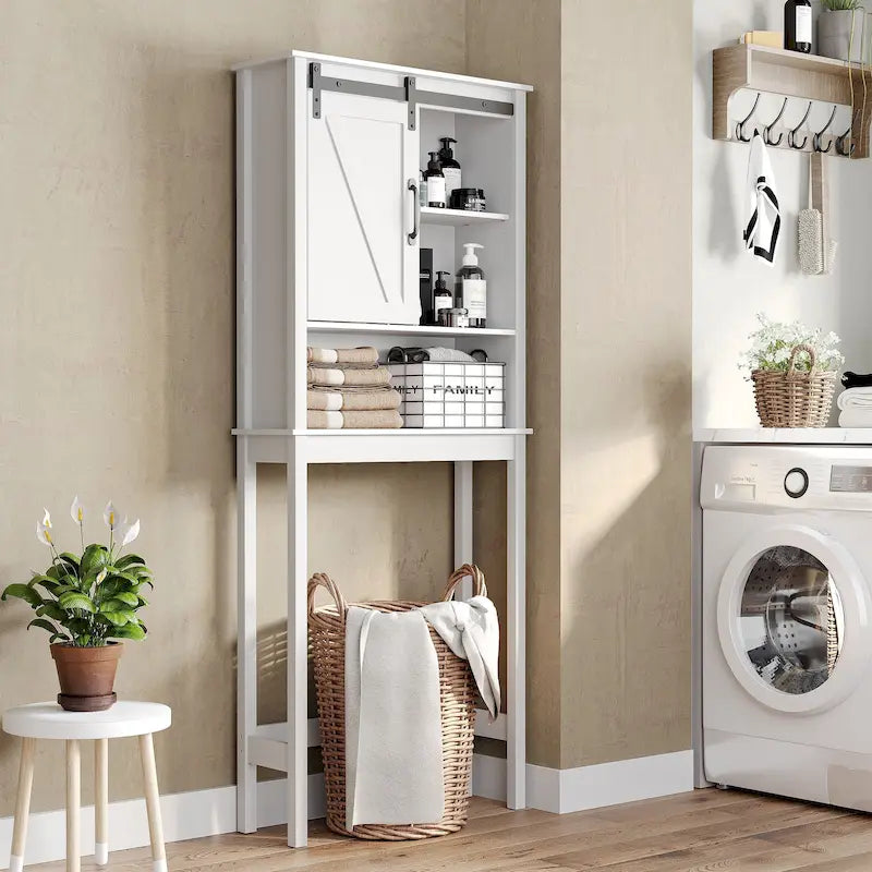 Bath Storage Cabinet Bathroom Space Saver Over the Toilet Bath Fixtures Bathroom Organizer Shelf - See Picture