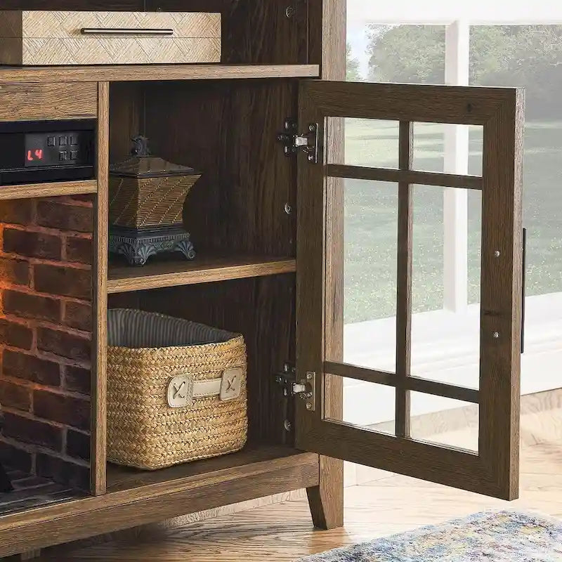 TV Stand for TVs up to 55  with Electric Fireplace