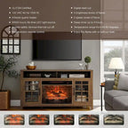 TV Stand for TVs up to 55  with Electric Fireplace